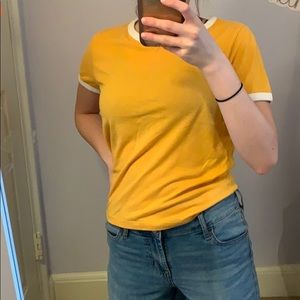 Yellow Ringer Tee